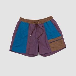 Colorblock Swim Shorts with Pockets